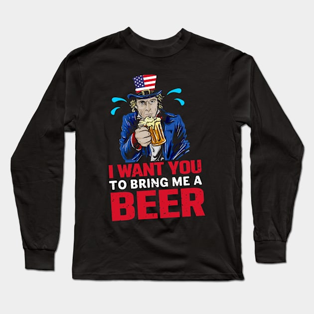 More Beer Long Sleeve T-Shirt by BishBashBosh